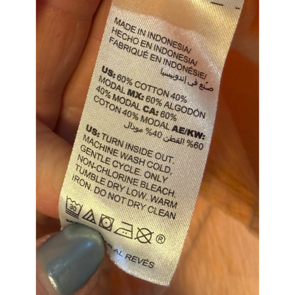 Woman's Coral Slub Cotton 3/4 Quarter Sleeve Chicos Top Small (Chicos Size 0) - Picture 4 of 7